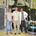 obr. 9 - Testovací tým spektrometru ThALES. Zleva Dr. Martin Boehm, RNDr. Milan Klicpera a Ing. Spephane Roux.