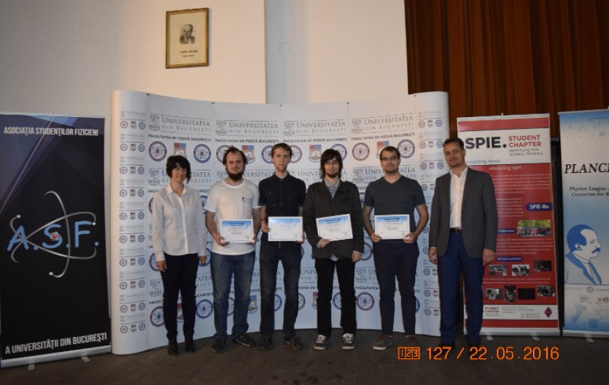 Tým „Smh tbh fam“, který v soutěži obsadil třetí místo (zleva: L. Grund, M. Hanzelka, J. Šafin a M. Pešta; foto: Bogdan Bita)