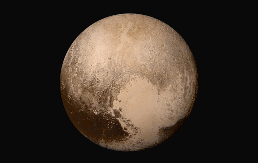 Celkový pohled na Pluto (foto NASA/JHUAPL/SwRI)