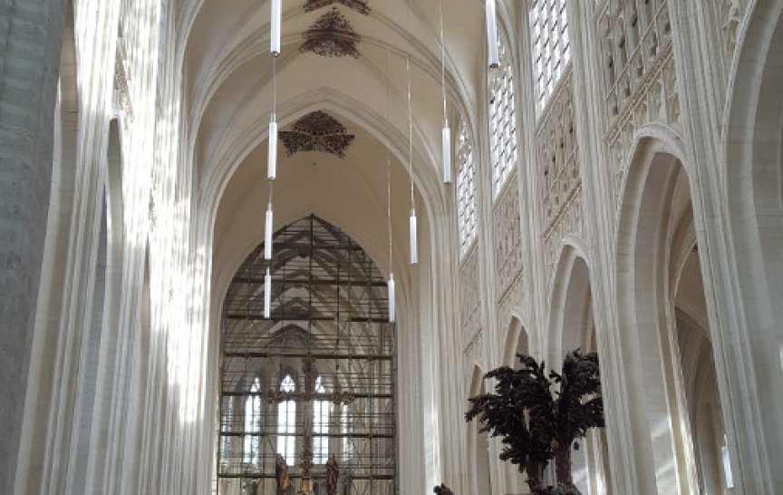 Interiér katedrály v Lovani