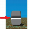 Obrázek č. 6 - Oba čtverce mají stejnou barvu, stačí přiložit prst na spoj, jak naznačuje šipka
