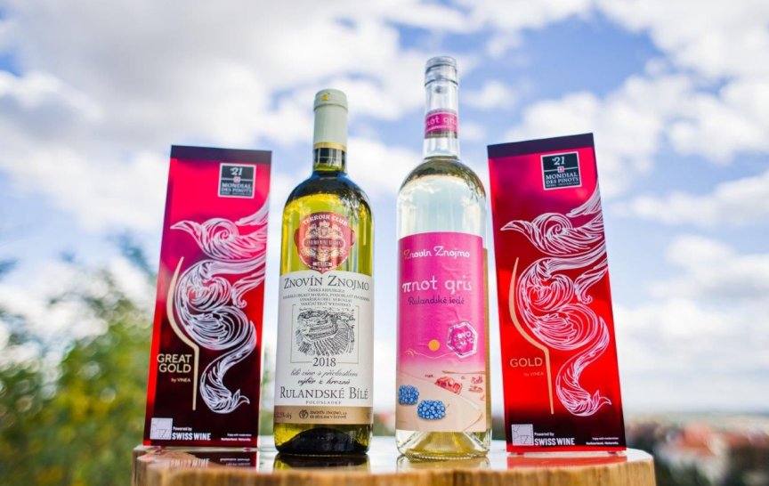 Fakultní víno πnot gris 2019 získalo loni v září zlatou medaili na mezinárodní soutěži Mondial des Pinots ve Švýcarsku (foto: Znovín Znojmo)