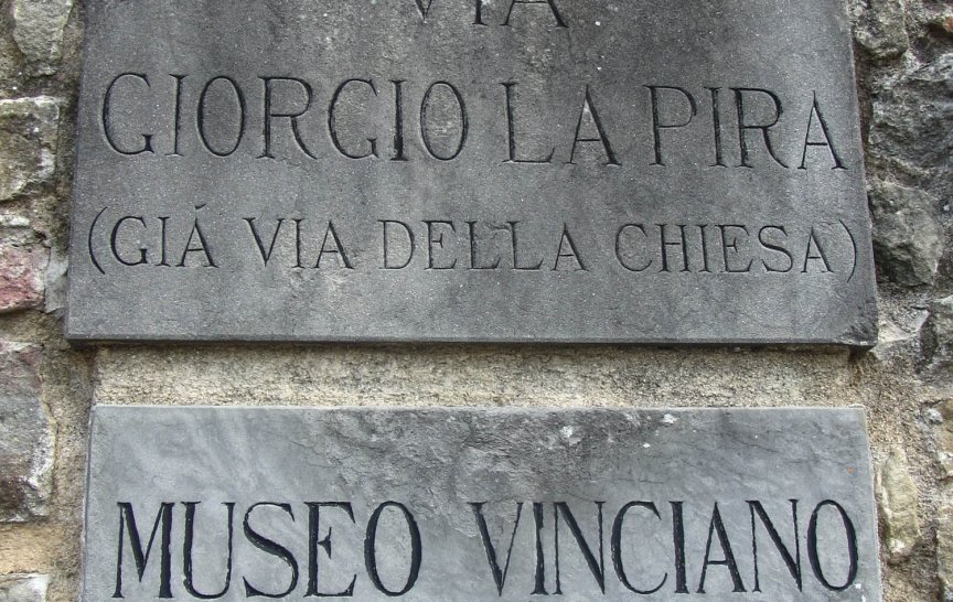 Foto č. 1 - Ulice italského politika a florentského starosty Giorgia La Pira, Vinci, Itálie