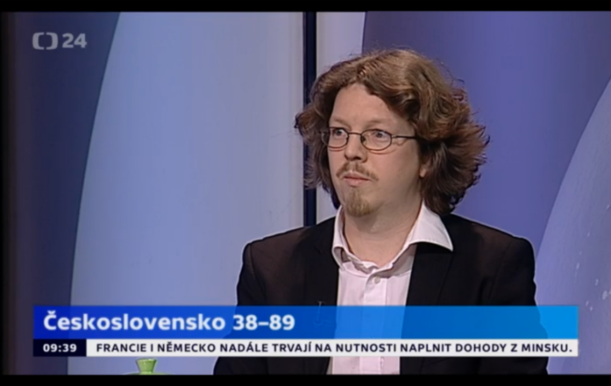 Vít Šisler v pořadu České televize (foto Československo 38-89)