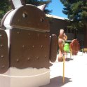 Android Ice Cream Sandwich v popředí a za ním Gingerbread, Lollipop a KitKat (foto: archiv autorky)