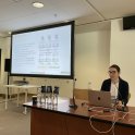Prezentace systému LatinPipe, který vyhrál první místo v soutěži pro zpracování latiny (foto: Rachele Sprugnoli)
