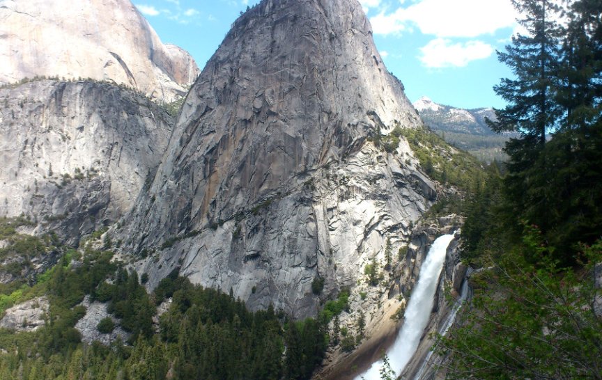Pohled na Nevada Fall v Yosemite Valley (foto: archiv autorky)