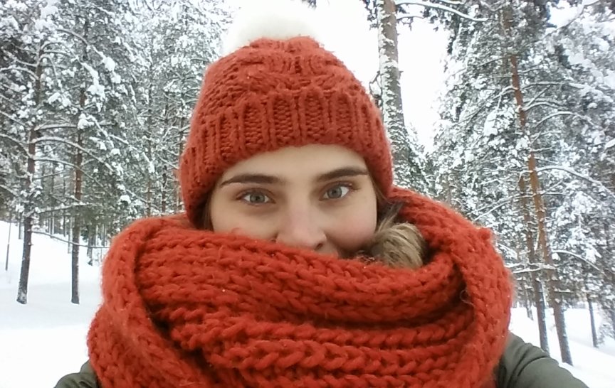 Zmrzlé selfie – vše hlavně s úsměvem na tváři (foto: archiv autorky)