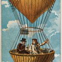 Foto č. 3 - J.-B. Biot a J. L. Gay-Lussac při letu balónem (kresba z roku 1895)