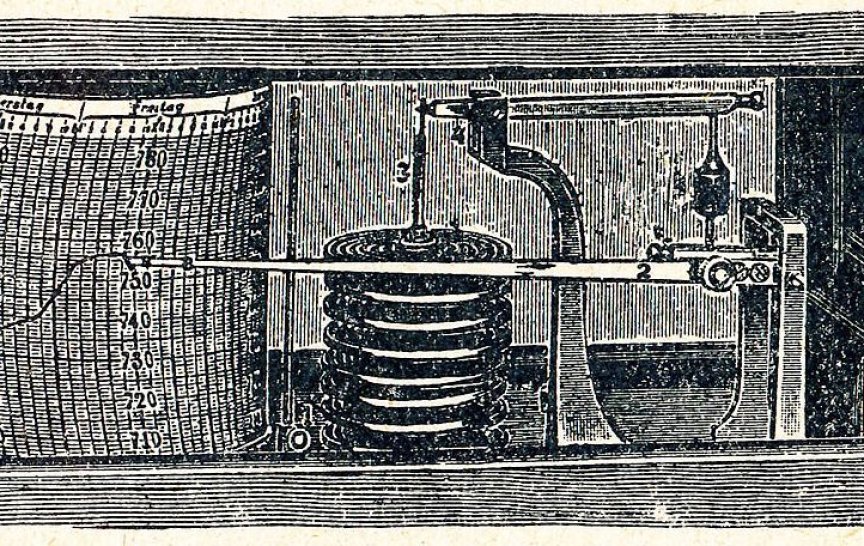 Příklad zapisovače – barografu