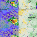 Detailnější pohled na letošní bouři, jejíž součástí byla výrazná tromba u Příbrami - Oblast rotace části oblaku je na radarových datech dobře patrná také v okolí tromby