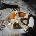 Tradiční jídlo kanárských ostrovů - grilovaný kozí sýr s marmeládou (foto: archiv autora)