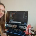 Gabriela Kadlecová při programování (foto: archiv G. Kadlecové)