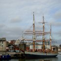 Přístav v Bristolu a jedna z historických lodí (foto: E. Havelková)