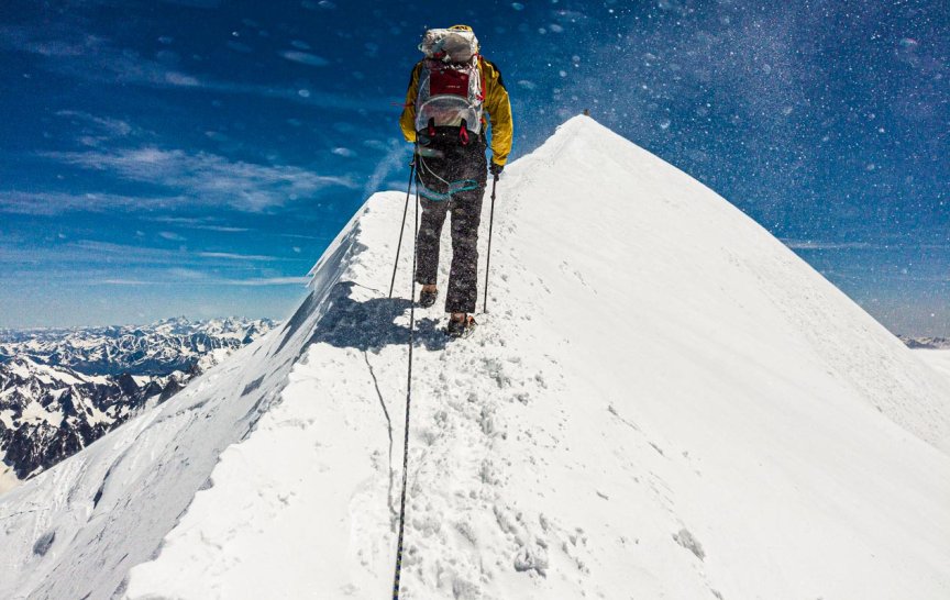 Vrchol Mont Blanc (foto: Lenka Vacvalová)