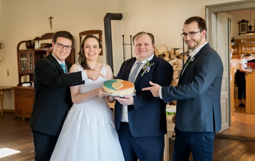 Tým OrgPadu. Zleva Adam Kalisz, Kamila Klavíková (Herková), Pavel Klavík, Vít Kalisz (foto: archiv OrgPad)