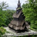 Středověky kostel Fantfot Stavkyrkje (foto: J. Knížek)