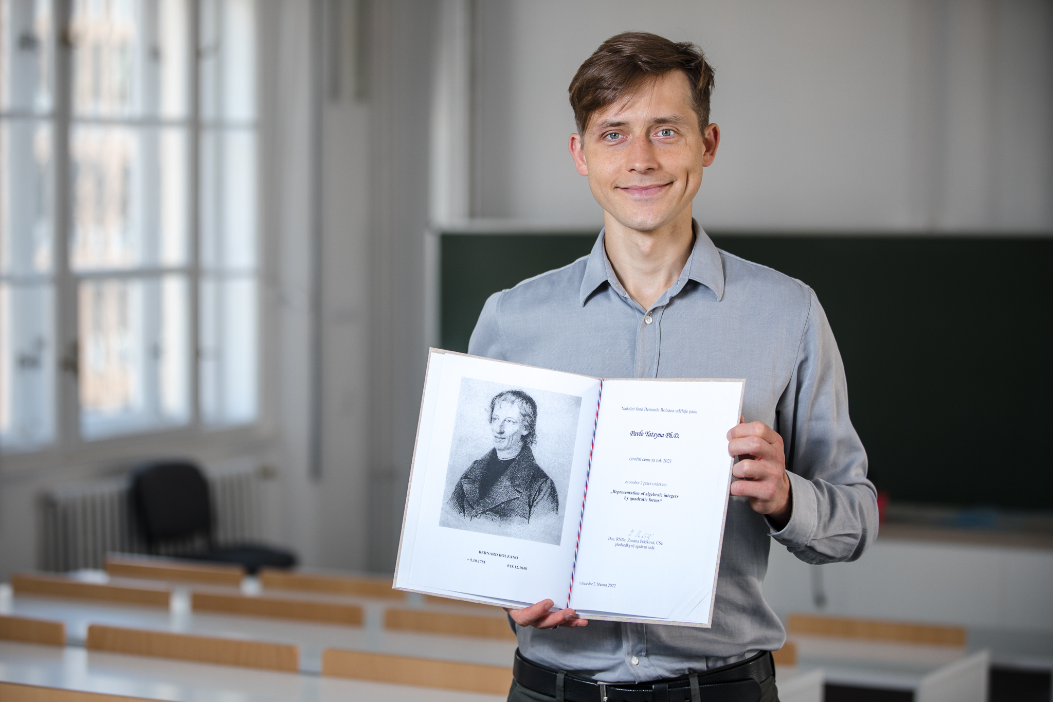 Dr. Pavlo Yatsyna převzal letos v březnu Cenu Nadačního fondu Bernarda Bolzana (foto: Tomáš Princ)