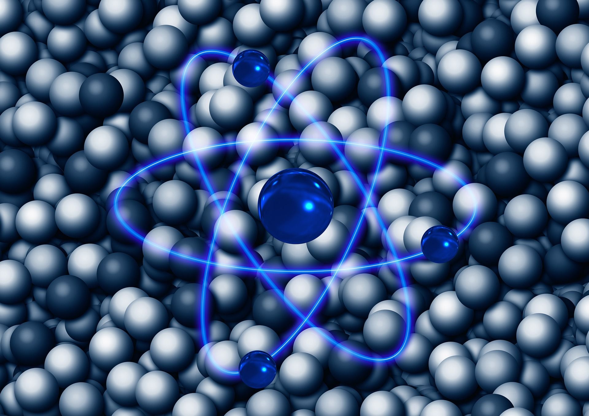 V roce 1913 představil Niels Bohr model atomu, ve kterém se elektrony pohybují kolem atomového jádra po kruhových oběžných drahách (ilustrace: Pixabay)
